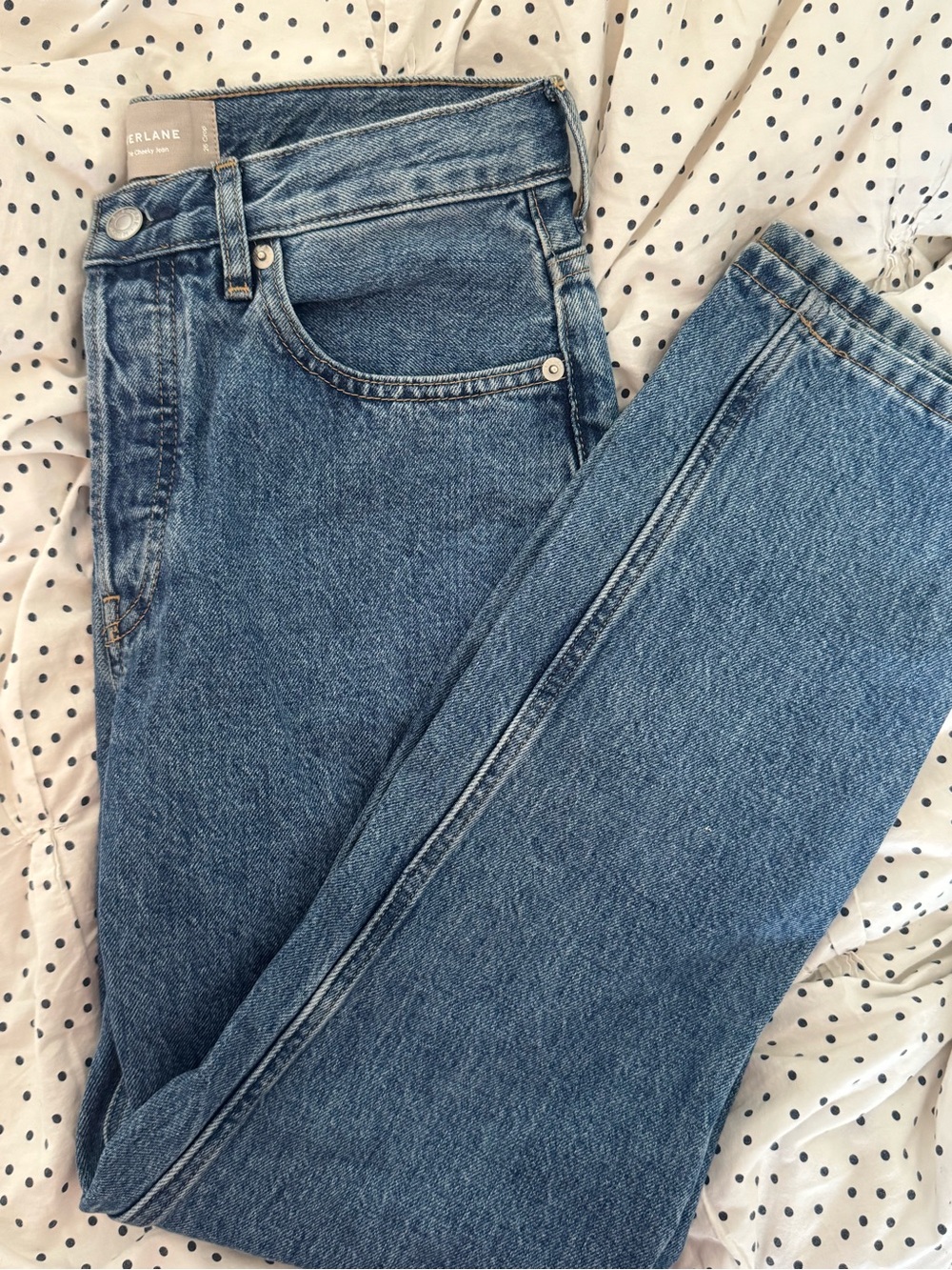 Everlane The Cheeky Jean-  Medium Wash Straight-Leg Jeans
